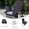 Flash Furniture White Adirondack Chairs with Gray Cushions, 2PK 2-JJ-C14501-CSNGY-WH-GG - alternate 5